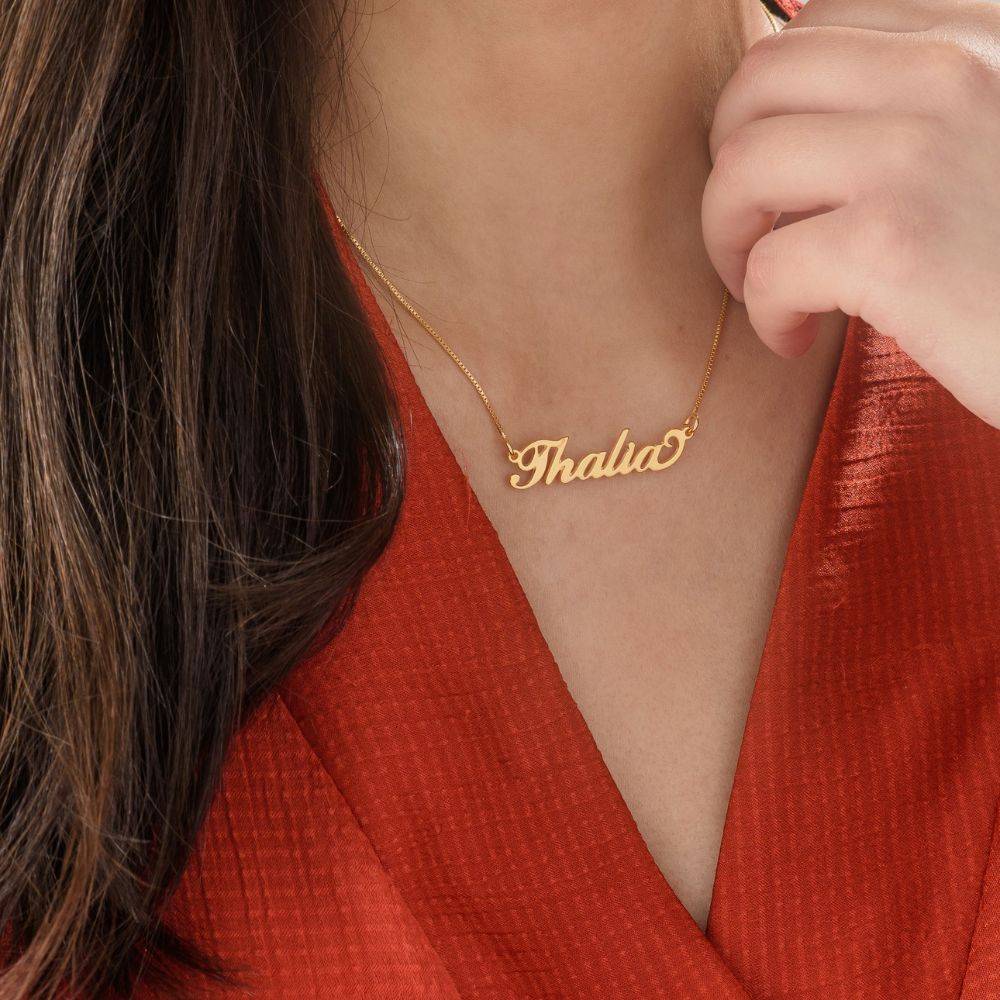 Small 18ct Gold-Plated Silver Carrie Name Necklace photo du produit